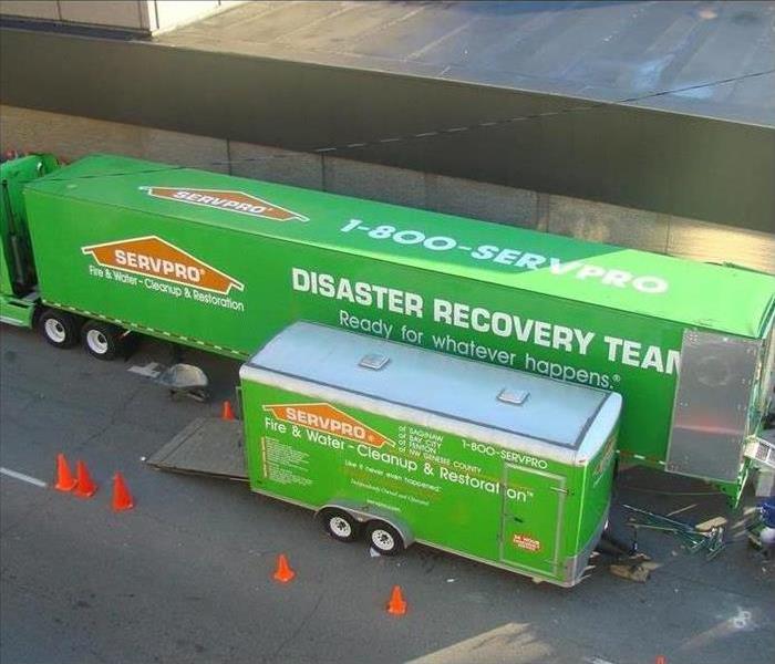 Storm disaster trailer.